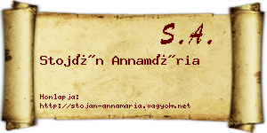 Stoján Annamária névjegykártya